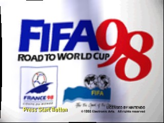 FIFA - Road to World Cup 98 - World Cup heno Michi (Japan) Title Screen